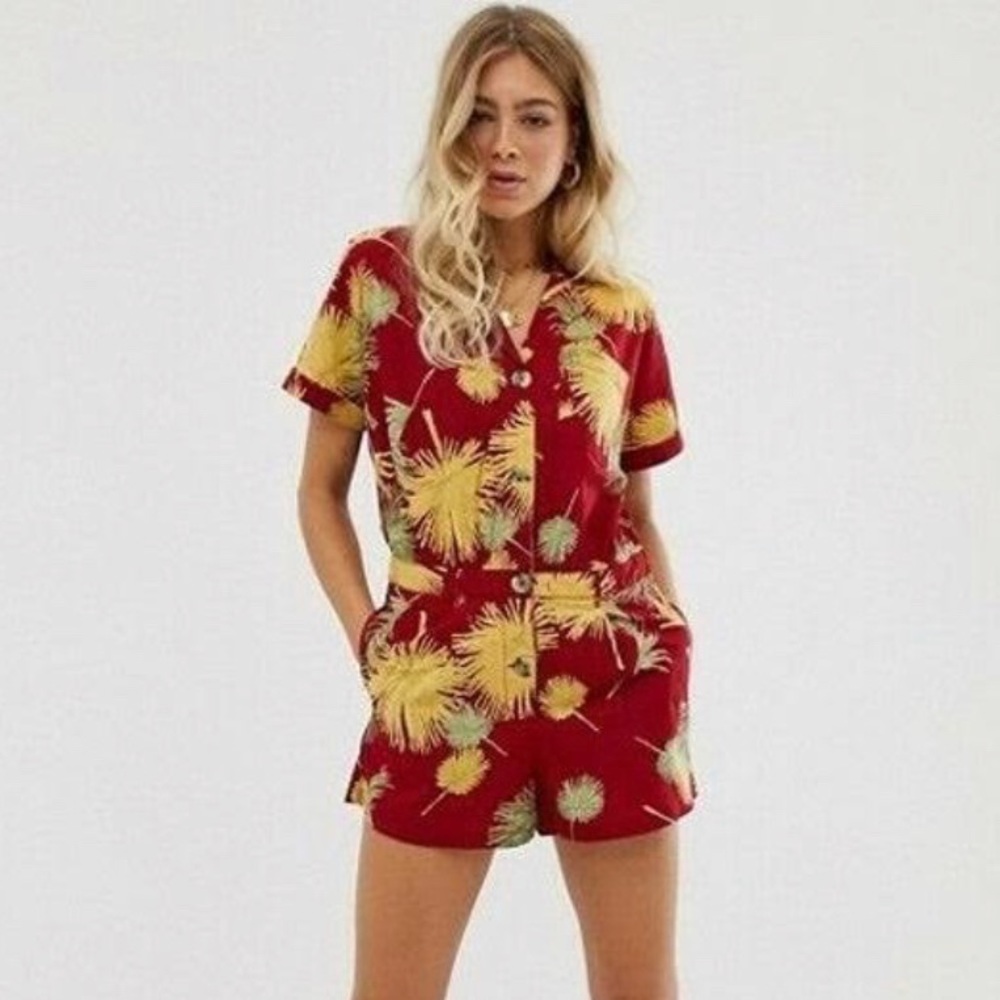 NWT Free People Maroon Combo Romper